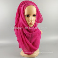 Qualidade superior venda quente cor sólida rayon algodão hijab cachecol atacado muçulmano menina estilo hijab